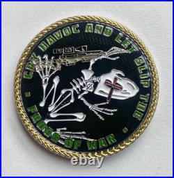 Rare Navy Seals Seal Team 3 Trident Bone Frogs Of War Sniper NSW Challenge Coin