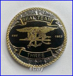 Rare Navy Seals Seal Team 3 Trident Bone Frogs Of War Sniper NSW Challenge Coin