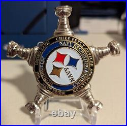 Rare Spinner Pittsburgh Steelers & Penguins USN Navy CPO Challenge Coin