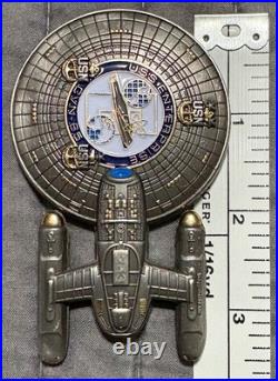 Rare Star Trek Space Ship USS Enterprise CVN-65 Navy CPO Mess Challenge Coin