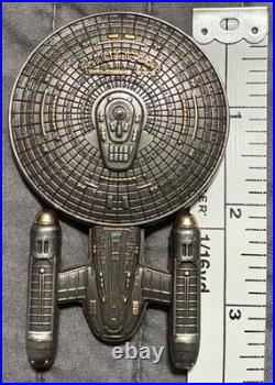 Rare Star Trek Space Ship USS Enterprise CVN-65 Navy CPO Mess Challenge Coin