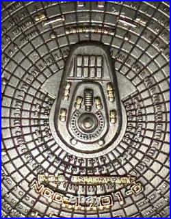 Rare Star Trek Space Ship USS Enterprise CVN-65 Navy CPO Mess Challenge Coin