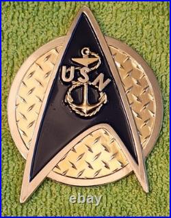Rare Star Trek USS Enterprise CVN-65 Navy CPO Mess Big E Chiefs Challenge Coin Rare Star Trek USS Enterprise CVN-65 Navy CPO Mess Big E Chiefs Challenge Coin