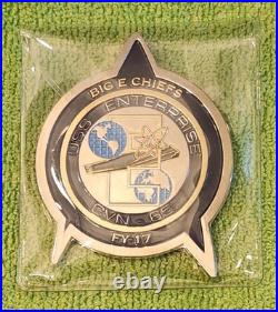 Rare Star Trek USS Enterprise CVN-65 Navy CPO Mess Big E Chiefs Challenge Coin