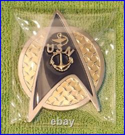Rare Star Trek USS Enterprise CVN-65 Navy CPO Mess Big E Chiefs Challenge Coin