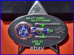 Rare Star Trek USS Enterprise NCC-1701 Navy Chief Navy Pride Challenge Coin