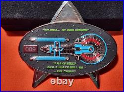 Rare Star Trek USS Enterprise NCC-1701 Navy Chief Navy Pride Challenge Coin