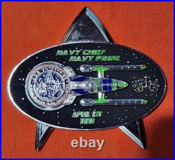 Rare Star Trek USS Enterprise NCC-1701 Navy Chief Navy Pride Challenge Coin