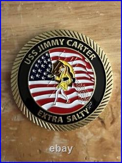 Rare USS Jimmy Carter SSN 23 Extra Salty Challenge Coin Submarine Navy