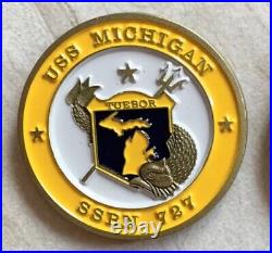 Rare USS Michigan SSBN 727 Submarine Challenge Coin USN