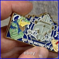 Rare USS San Antonio LPD-17 Capt Brent Gaut Navy / USMC Command Challenge Coin