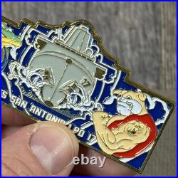 Rare USS San Antonio LPD-17 Capt Brent Gaut Navy / USMC Command Challenge Coin