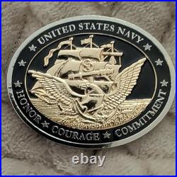 Rare US Navy CPO Challenge Coin Lot 3pc Desert Chiefs 2022 King Neptune Anchor