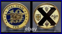 Rare U. S. Navy SEAL Team 10 Challenge Coin Naval Special Warfare Group 2