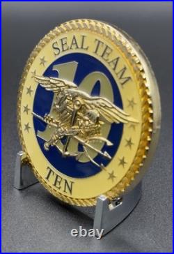 Rare U. S. Navy SEAL Team 10 Challenge Coin Naval Special Warfare Group 2