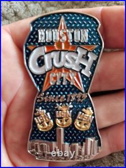 Rare, hard to find Houston Astros, Crush city, Navy CPO challenge coin #041