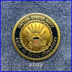 Real US Navy Chief of Naval Operations CNO Admiral Roughead 4 Star ChallengeCoin