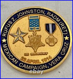 Rear Admiral Rufus Johnston US Navy MOH & Navy Cross Challenge Coin #4 Of 100