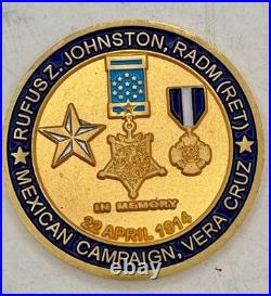 Rear Admiral Rufus Johnston US Navy MOH & Navy Cross Challenge Coin #4 Of 100
