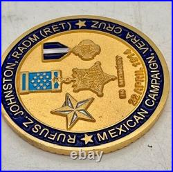 Rear Admiral Rufus Johnston US Navy MOH & Navy Cross Challenge Coin #4 Of 100