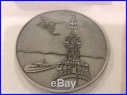 Republic Of Singapore Navy Special Issue 3 Medallion Wood Case Very Rare