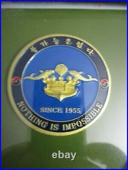 Republic of Korea Navy SEAL Special Warfare Flotilla Challenge Coin Patch Framed