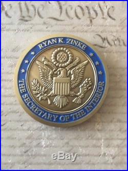 Ryan Zinke The Secretary of the Interior Navy SEAL Challenge Coin