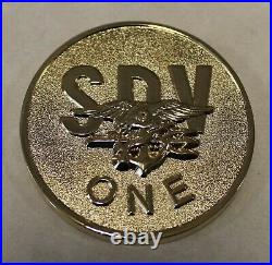 SEAL Delivery Vehicle Team One SDVT-1 TU-1 Charlie PLT Gold Navy Challenge Coin