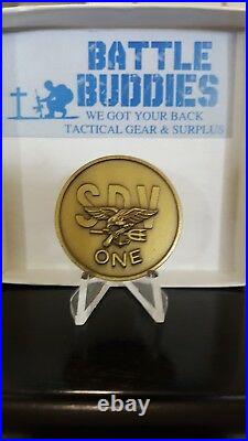 SEAL Submarine Delivery Vehicle Team One SDVT-1 Brass Navy Challenge Coin