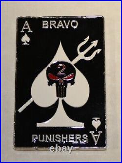 SEAL Team 2 Troop 1 Bravo Platoon Death Card Ace of Spades Navy Challenge Coin