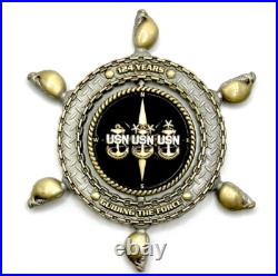 SEAL Team 6 / DEVGRU CPOA Serialized Navy Chief Spinner Challenge Coin 124 Years