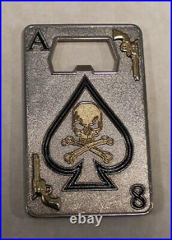 SEAL Team 8 Troop 1 Alpha Platoon Dead Man's Hand Aces & 8s Navy Challenge Coin