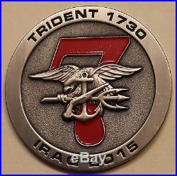 SEAL Team Seven / 7 3 Troop Silver Toned Navy Challenge Coin