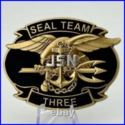 SEAL Team Three Challenge Coin NSW Trident USN Punisher Skull Stay Savage