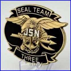 SEAL Team Three Challenge Coin NSW Trident USN Punisher Skull Stay Savage