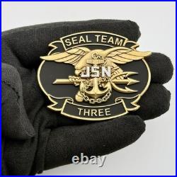 SEAL Team Three Challenge Coin NSW Trident USN Punisher Skull Stay Savage