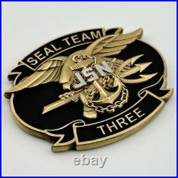 SEAL Team Three Challenge Coin NSW Trident USN Punisher Skull Stay Savage