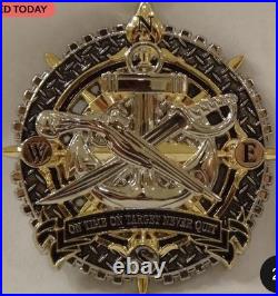 SWCC Compass Challenge Coin / NSW / SEAL TRIDENT / Rare original Navy BUDS