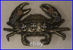 San Diego Chief's Crab Explosive Ordnance Disposal EOD Bronz Navy Challenge Coin