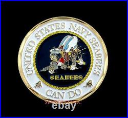 Seabee Warfare Challenge Coin We Build, We Fight Us Navy Coin Can Do Gift Sailor