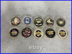 Set of 10 US Navy Seal Team Challenge Coins DEVGRU