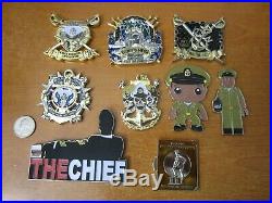 Set of 9 USN Navy Chief Petty Officers CPO Challenge Coins