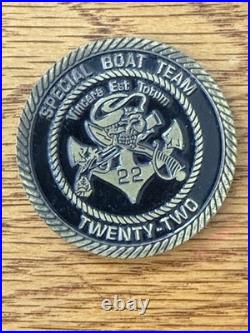 Special Boat Team 22 Reaper Navy On Time On Target Never Quit Challenge Coin