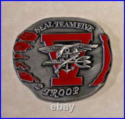 Special Warfare SEAL Team 5 / Five 2 Troop Navy Challenge Coin