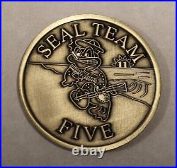 Special Warfare SEAL Team 5 / Five 3 Troop G Platoon Navy Challenge Coin Five