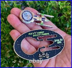 Star Trek Space Ship USS Enterprise CVN-65 Navy CPO Chief Challenge Coin FBI CIA