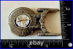 Star Trek Space Ship USS Enterprise CVN-65 Navy CPO Mess Challenge Coin NYPD FBI