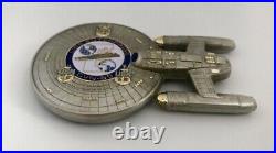 Star Trek Space Ship USS Enterprise CVN-65 Navy CPO Mess Challenge Coin Non NYPD
