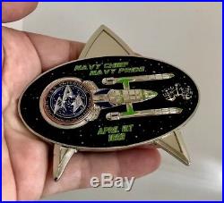 Star Trek Space Ship Uss Enterprise Ncc-1701 Usn Cpo Mess Challenge Coin No Nypd
