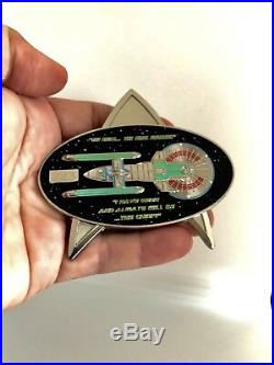 Star Trek Space Ship Uss Enterprise Ncc-1701 Usn Cpo Mess Challenge Coin No Nypd